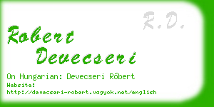 robert devecseri business card